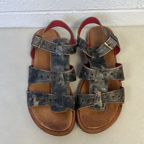 BED|STU Black Sandals with Crisscross Straps Retail $285 - Picture 5 of 11